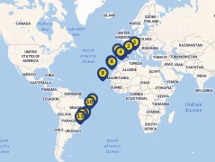 Mapa plavby